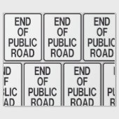 Ende des öffentlichen Straßenzeichens Geschenkpapier (Flach)