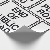 Ende des öffentlichen Straßenzeichens Geschenkpapier