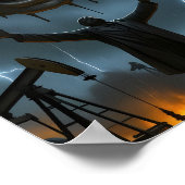 Ende des Öl-Surrealen-Sturmwarnungsplakats Poster (Ecke)