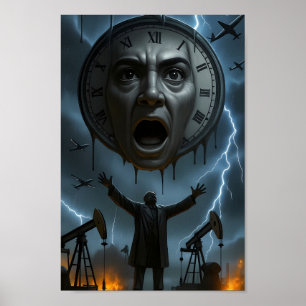 Ende des Öl-Surrealen-Sturmwarnungsplakats Poster