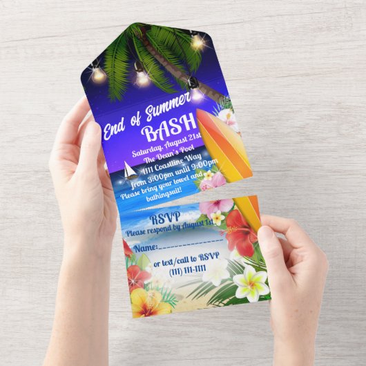 Ende des Party All In One Einladung (Abreißen)