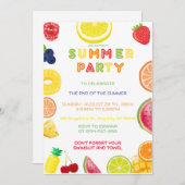 Ende des Party Einladung (Vorne/Hinten)