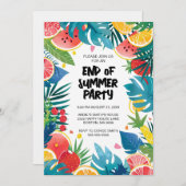 Ende des Party Einladung (Vorne/Hinten)