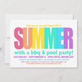 Ende des Party Einladung (Vorderseite)