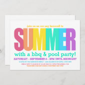 Ende des Party Einladung (Vorne/Hinten)