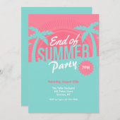 Ende des Party Einladung (Vorne/Hinten)