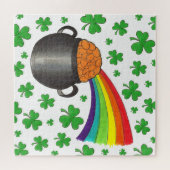 Ende des Rainbow Kleeblatt Pot of Gold Lucky Puzzle (Horizontal)