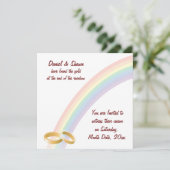 Ende des Regenbogens Einladung (Stehend Vorderseite)