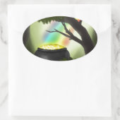 Ende des Regenbogens Ovaler Aufkleber (Tasche)