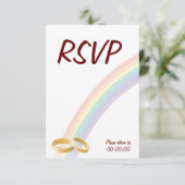 Ende des Regenbogens RSVP Karte (Stehend Vorderseite)