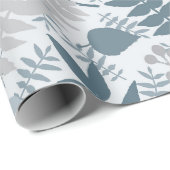 Ende des Sommers Blätter blaues Umschlagpapier Geschenkpapier (Rolleneckpunkt)