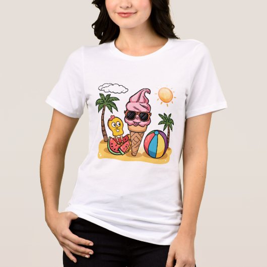 Ende des Sommers Cooler T - Shirt - Eiscreme (Vorderseite)
