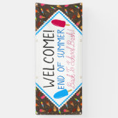 Ende des Sommers Ice Pop und Eiscreme Muster Party Banner (Vertikal)