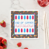 Ende des Sommers Ice Pop und Eiscreme Muster Party Serviette (Beispiel)