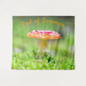 Ende des Sommers Pilz Foto rot und grün fallen Wandteppich (Vorderseite (Horizontal))