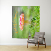 Ende des Sommers Pilz Foto rot und grün fallen Wandteppich (Beispiel)