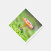 Ende des Sommers roter Toadstool Pilz Fall Foto Serviette (Ecke)