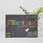 Ende des Sommers / Zurück zur Schule Einladung (Stehend Vorderseite)