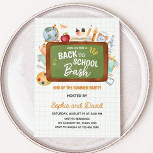 Ende des Sommers Zurück zur Schule Party Einladung