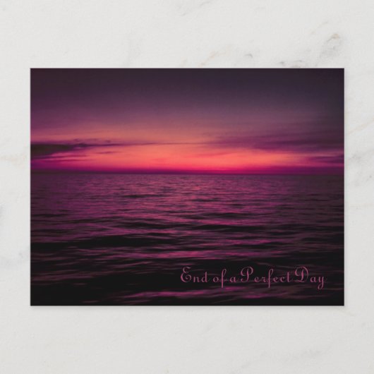 Ende des Sonnenuntergangs Postkarte (Vorderseite)