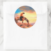 Ende des Trail Native American Round Sticker (Tasche)