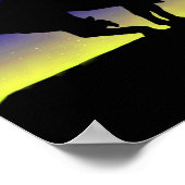 Ende des Trail Sihouette mit Nachthimmel Poster (Ecke)