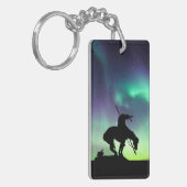 Ende des Weges mit Aurora Nord-Leuchten Schlüsselanhänger (Vorderseite links)