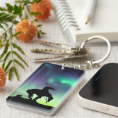 Ende des Weges mit Aurora Nord-Leuchten Schlüsselanhänger (Vorderseite rechts)