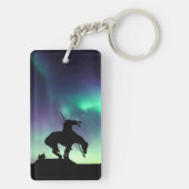 Ende des Weges mit Aurora Nord-Leuchten Schlüsselanhänger (Rückseite)