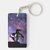 Ende des Weges mit der Milchstraße Schlüsselanhänger (Rückseite)