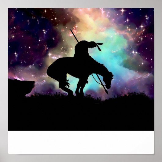 Ende des Weges mit Nordlichtplakat Poster (Vorne)