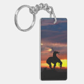 Ende des Weges mit Sonnenuntergang Schlüsselanhänger (Vorderseite links)