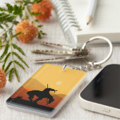 Ende des Weges mit Sonnenuntergang Schlüsselanhänger (Vorderseite rechts)