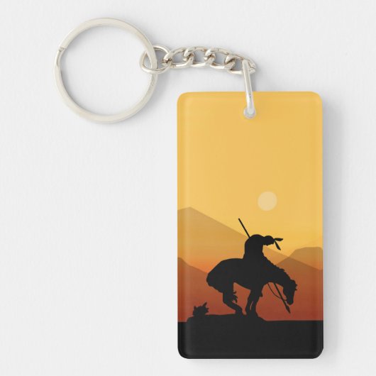 Ende des Weges mit Sonnenuntergang Schlüsselanhänger (Vorderseite)