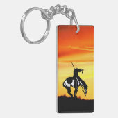 Ende des Weges mit Sonnenuntergang Schlüsselanhänger (Vorderseite links)