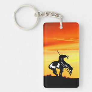 Ende des Weges mit Sonnenuntergang Schlüsselanhänger