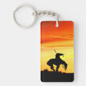 Ende des Weges mit Sonnenuntergang Schlüsselanhänger (Vorderseite)