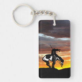 Ende des Weges mit Sonnenuntergang Schlüsselanhänger