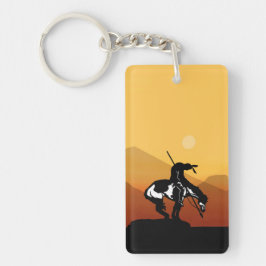 Ende des Weges mit Sonnenuntergang Schlüsselanhänger