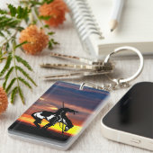 Ende des Weges mit Sonnenuntergang Schlüsselanhänger (Vorderseite rechts)