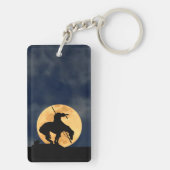 Ende des Weges mit Vollmond Schlüsselanhänger (Rückseite)