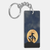 Ende des Weges mit Vollmond Schlüsselanhänger (Vorderseite links)