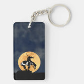 Ende des Weges mit Vollmond Schlüsselanhänger (Rückseite)