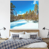 Ende des Winters im finnischen Lappland Leinwanddruck (Insitu (Schlafzimmer))