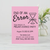 Ende einer Party Einladung zur Fehlerscheidung (Stehend Vorderseite)
