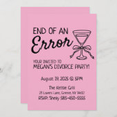 Ende einer Party Einladung zur Fehlerscheidung (Vorne/Hinten)