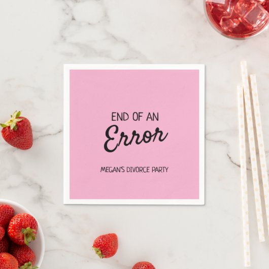 Ende eines Error Drink Mix Serviette (Beispiel)