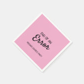 Ende eines Error Drink Mix Serviette (Ecke)