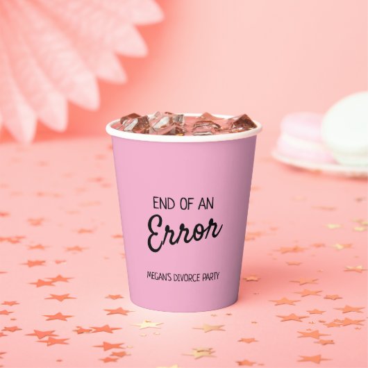 Ende eines Fehlers Pappbecher (Insitu)