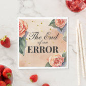 "Ende eines Fehlers" Party Scheidung Serviette (Beispiel)